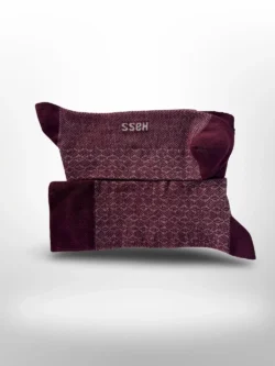 Erkek Jakarlı Soket Çorap - Kırmızı